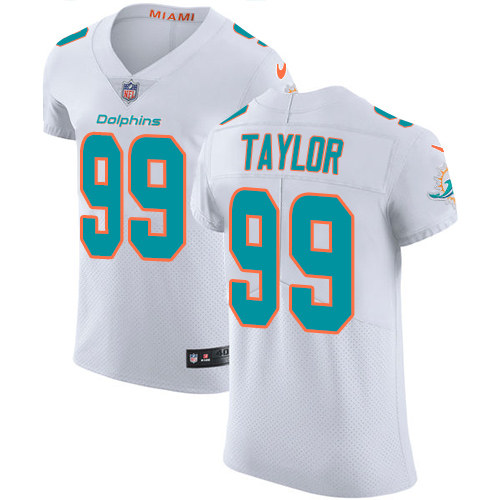Nike Dolphins #99 Jason Taylor White Men's Stitched NFL Vapor Untouchable Elite Jersey - Click Image to Close
